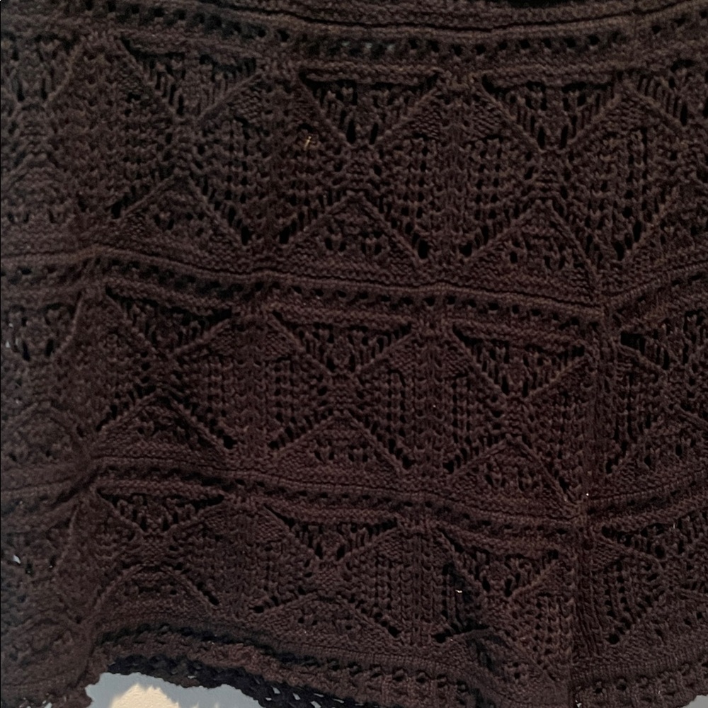 Time and Tru Black Crochet Shorts